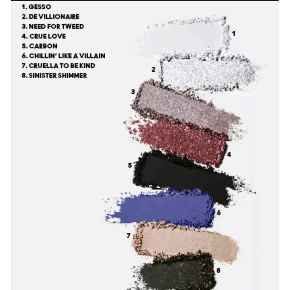 MAC Disney Cruella 2021 Eye‎ Shadow X 8 Cruella To Be Kind Limited Edition NIB